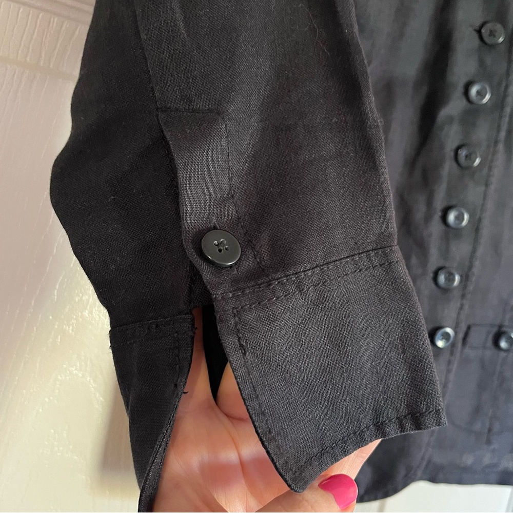 Talbots 100% Linen Button-Up Top - image 7